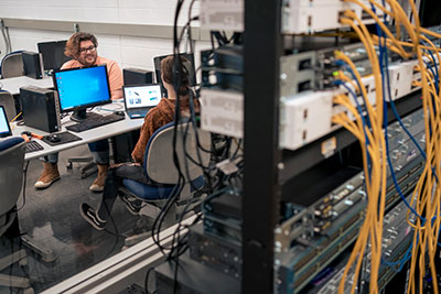 A view of the IT lab.