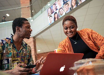 Students having a meeting.