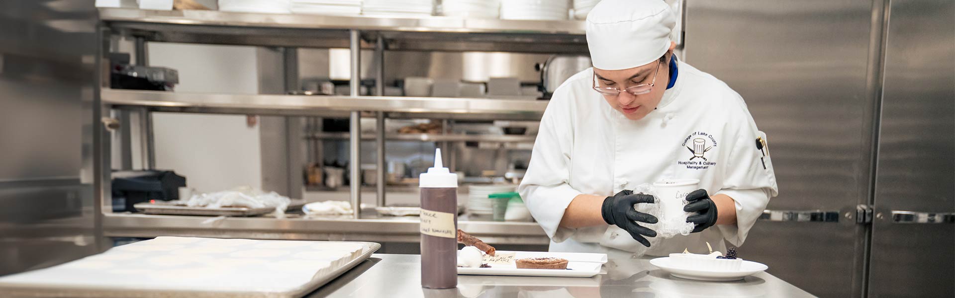 Culinary Student working on pastry