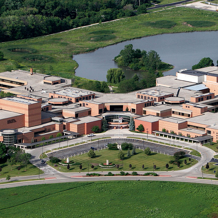 Aerial view of part of Grayslake Campus