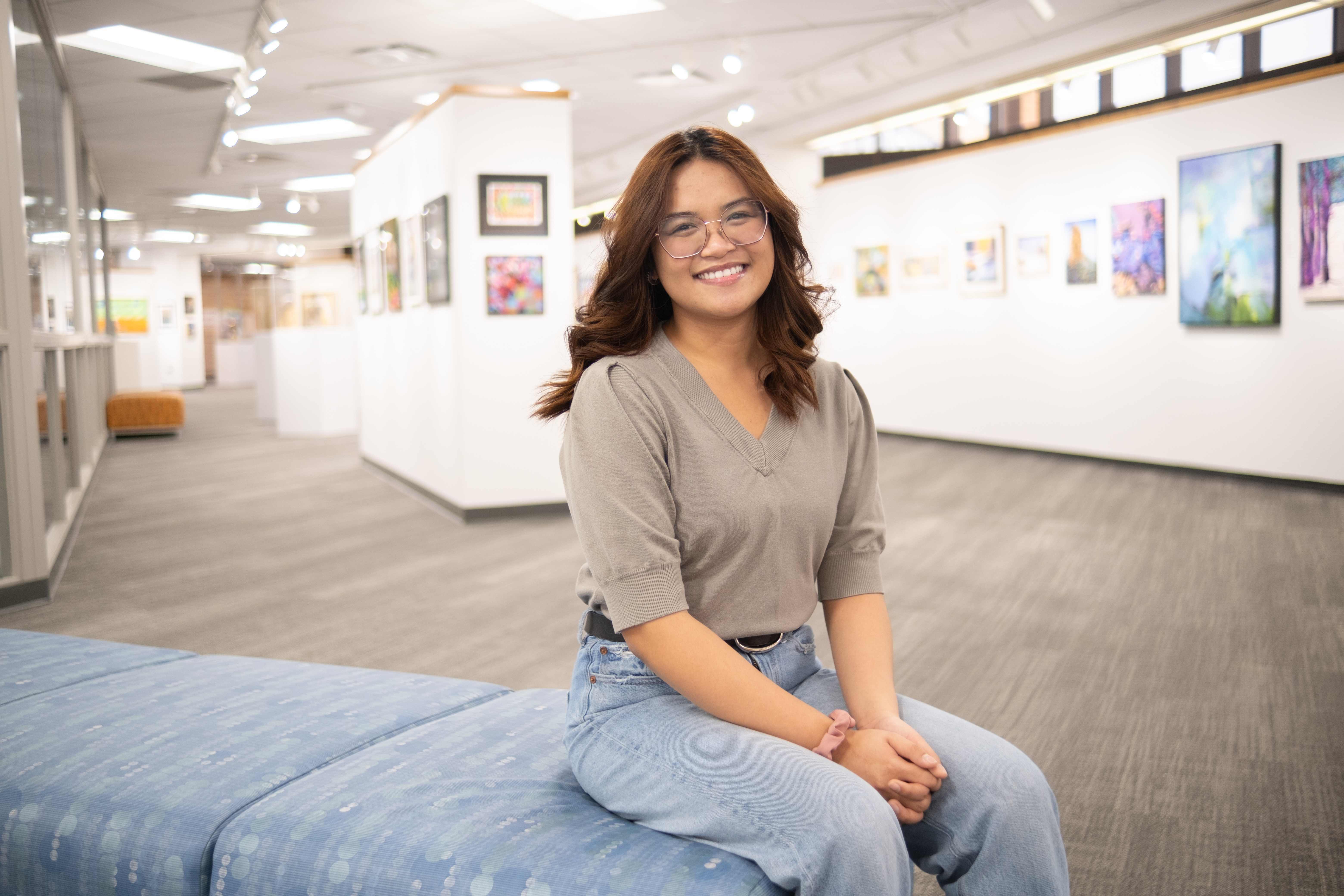 Jia Buque in the Wright Gallery