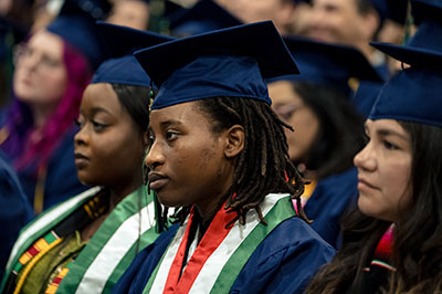 Students attending commencement ceremony.