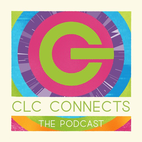 CLC Connects The Podcast brightly colored log